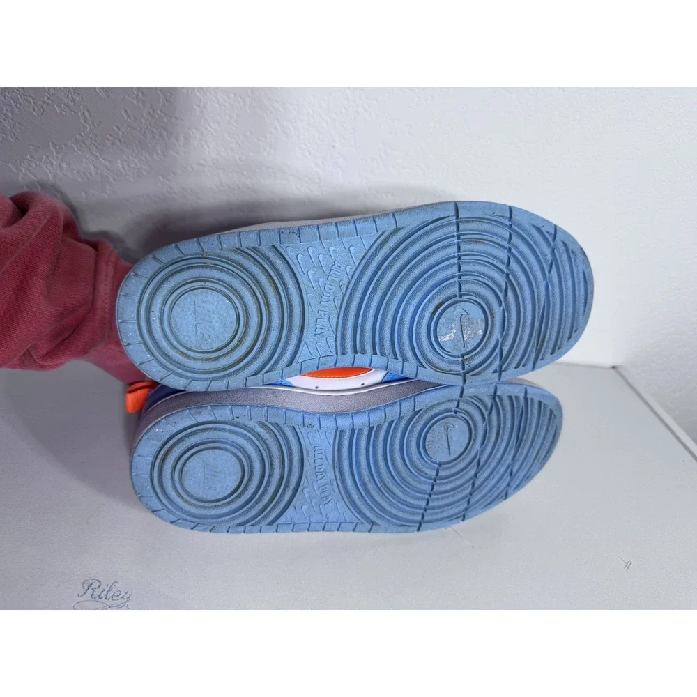 Nike HF4791-407‎ High Top Sneakers Blue White Orange Youth 6.5Y Athletic Shoes